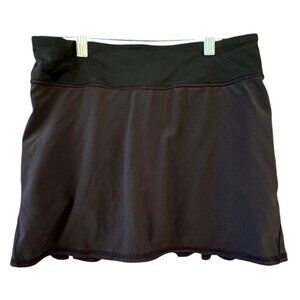 Lululemon Women’s Size 4 Run Pace Setter Skirt Skort Black Ruffle